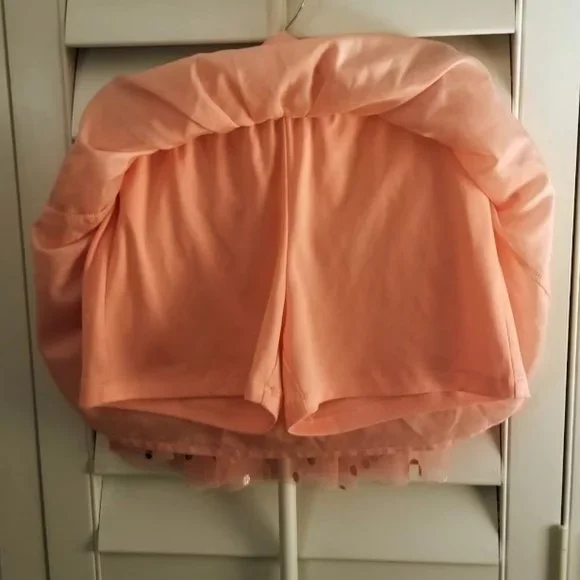 JUSTICE | Girl's Skorts | Peachy Pink | Rainbow Dots | Size 10 - Picture 6 of 7
